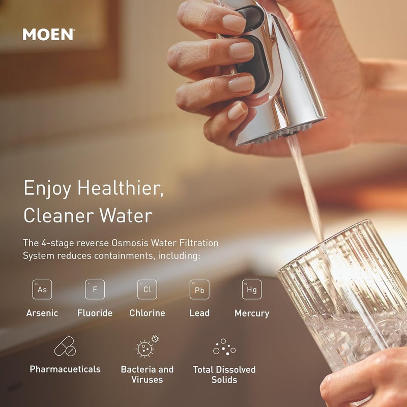 MOEN 4-Stage Under Sink Reverse Osmosis Advanced Water Filtration System Stage 4 Replacement Filter, F9940 - Image 2